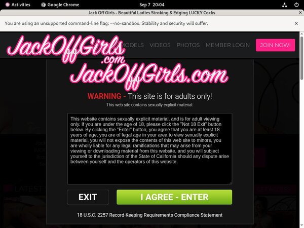 Jack Off Girls Freies Konto