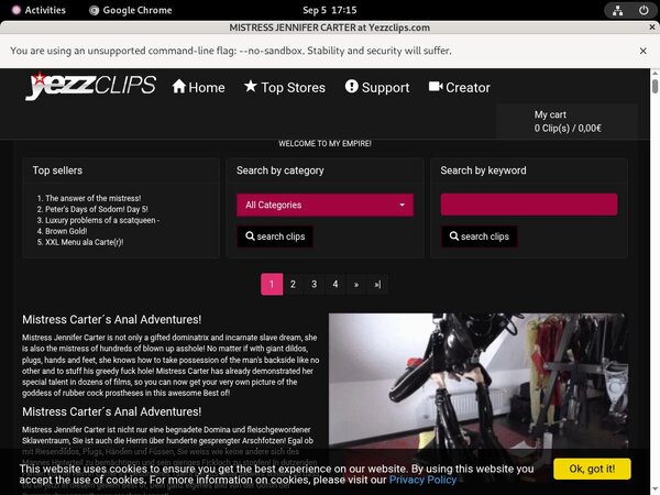 Mistress Jennifer Carter Account For Free