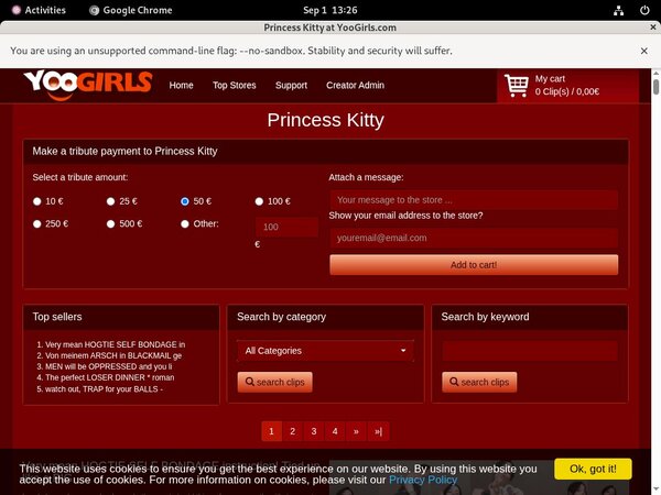 Princess Kitty With Canadian Dollars Princess Kitty With Canadian Dollars