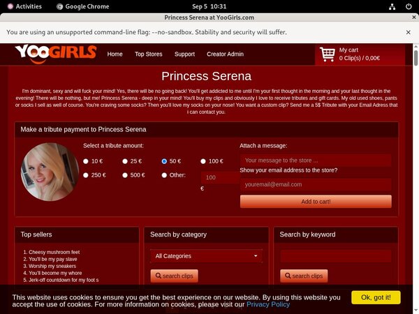 Princess Serena With Trial